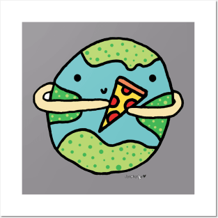 Peace & Pizza On Earth - no text! Posters and Art